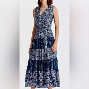 Ralph Lauren women’s Lauren Ralph Lauren Adnan Floral Maxi Dress, Blue size 18